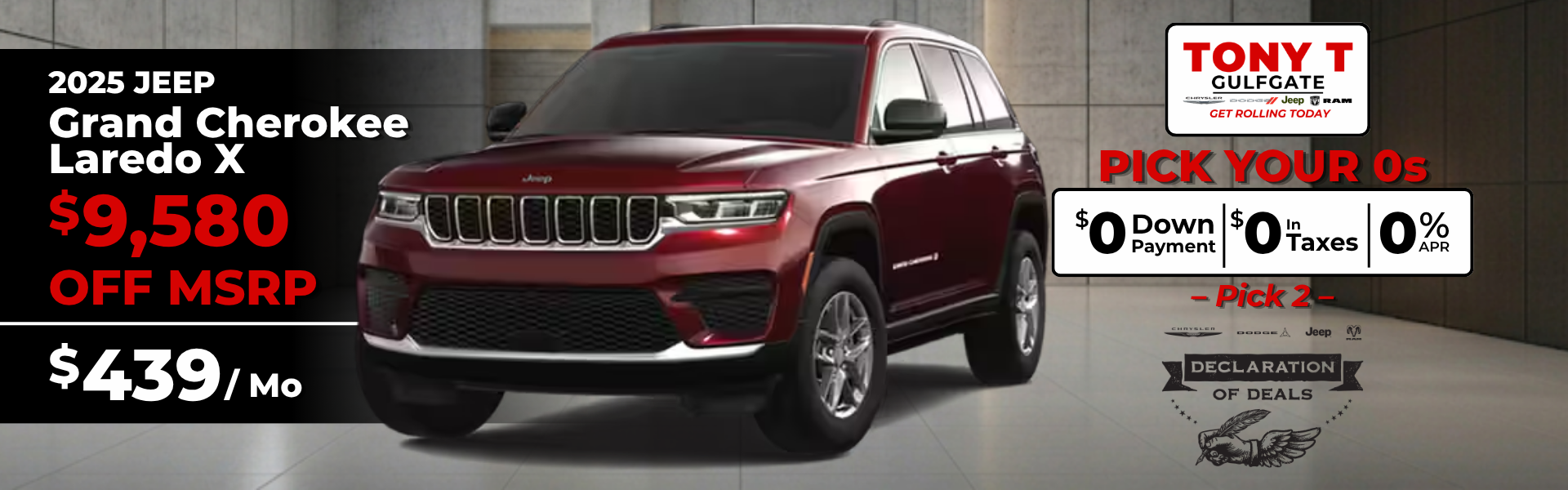 Tony T CDJR Gulfgate April Incentives