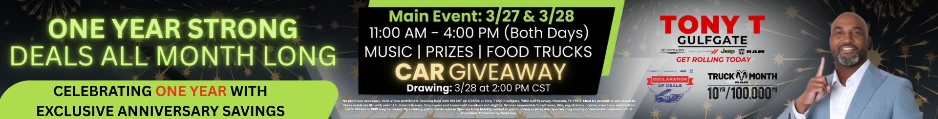 Tony T Gulfgate 1 Year Anniversary