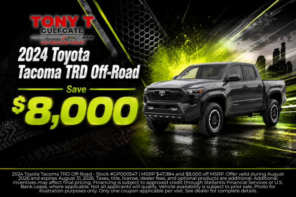 Tony T CDJR of Gulfgate August Incentives