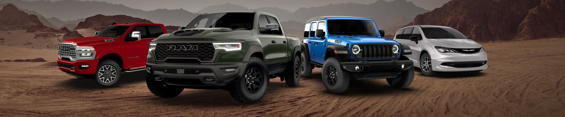 Lineup of CDJR vehicles