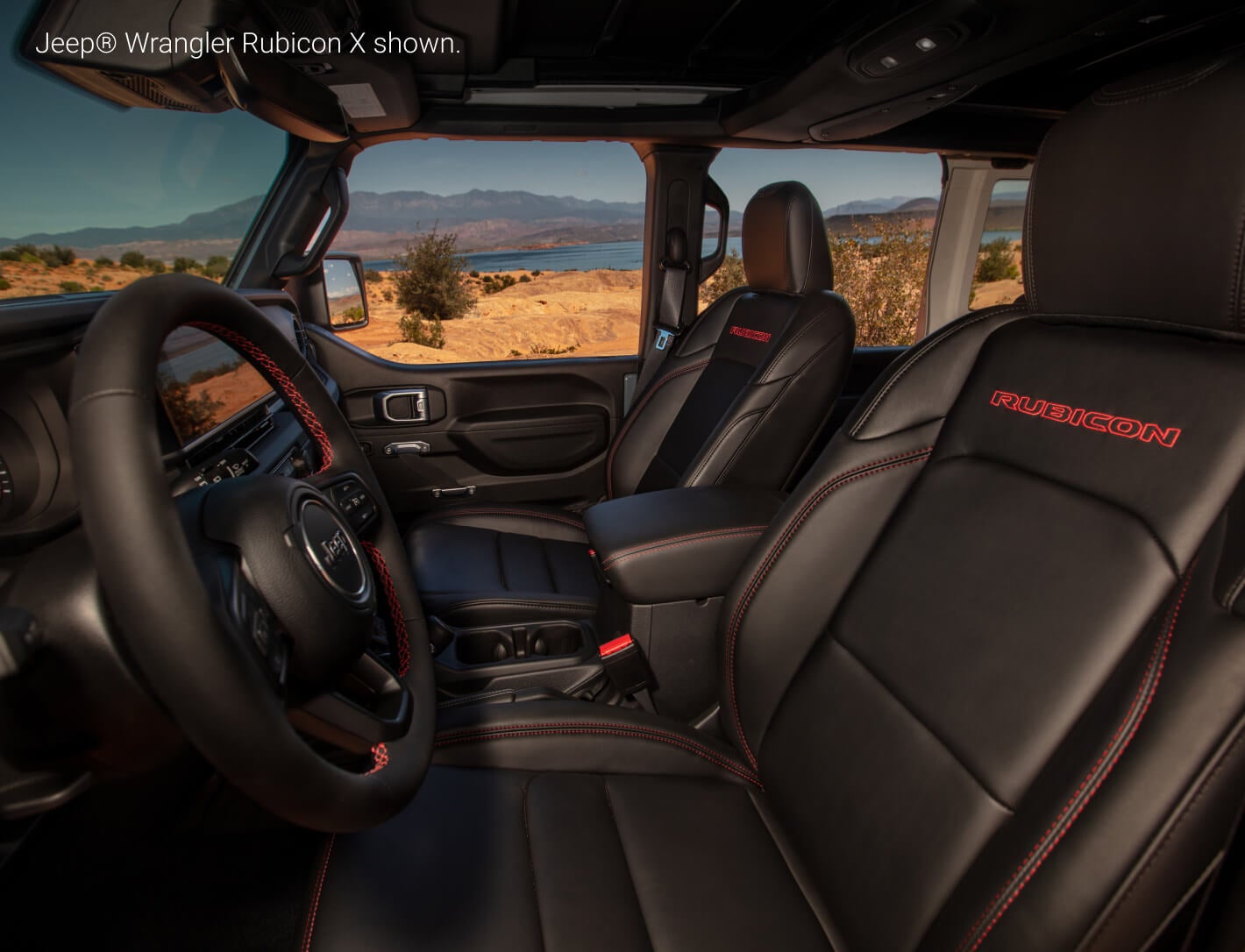 2025 Jeep Wrangler Interior Features by Trim: Jeep Wrangler Rubicon X, Jeep Wrangler Rubicon 392